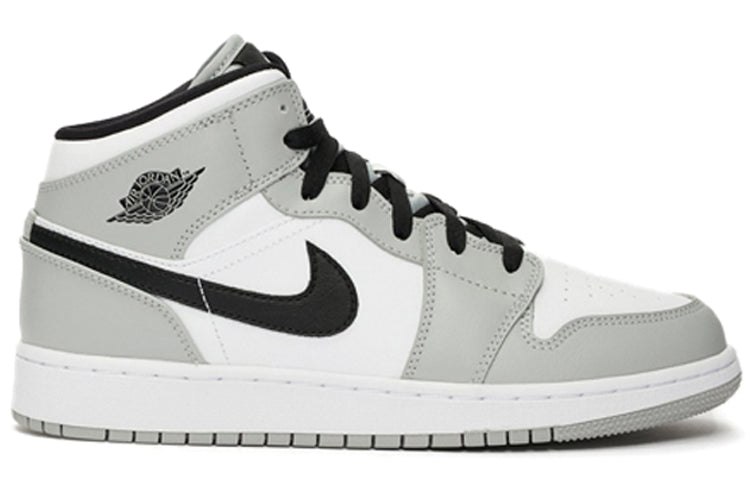 (GS) Air Jordan 1 Mid 'Light Smoke Grey Black' 554725-092