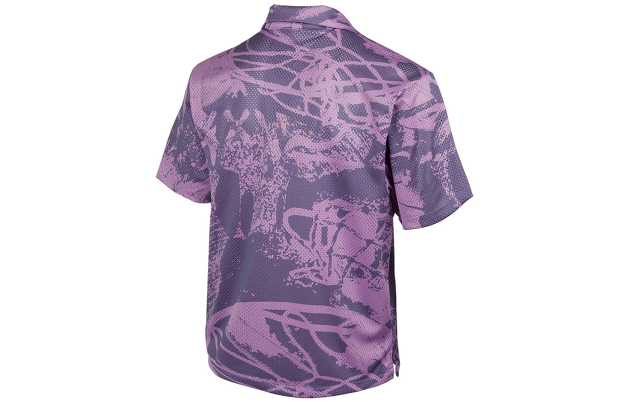 Men's Air Jordan Flight Knit Printing Loose Basketball Short Sleeve Light Purple Shirt CZ4736-591