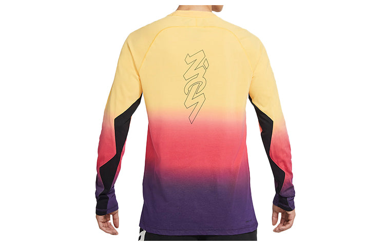 Air Jordan Dri-FIT Zion Gradient Printing Quick Dry Knit Splicing Long Sleeves Colorblock DH0589-587