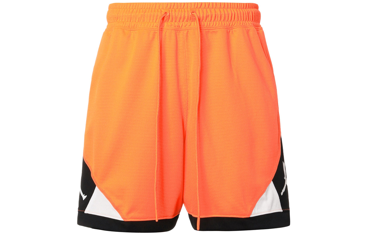 Air Jordan Dri-FIT Basketball Sports Training Splicing Shorts Orange CV3087-803