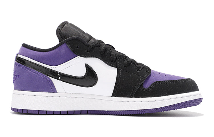 (GS) Air Jordan 1 Low 'Court Purple Black Toe' 553560-125