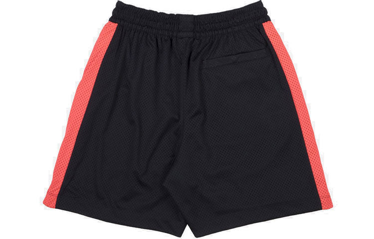 Air Jordan x CLOT Crossover Mesh Shorts Sports US Edition Black Red AR8399-010