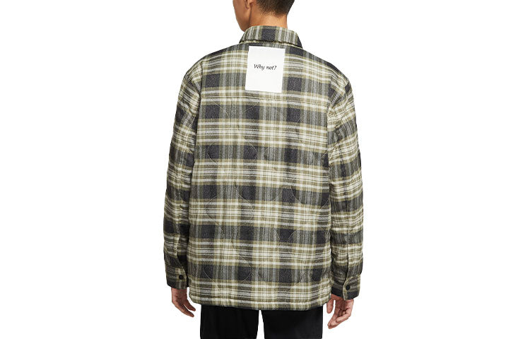 Air Jordan 'Why Not?' Printed Checked Pocket Shirt Jacket For Men Green DC3242-230