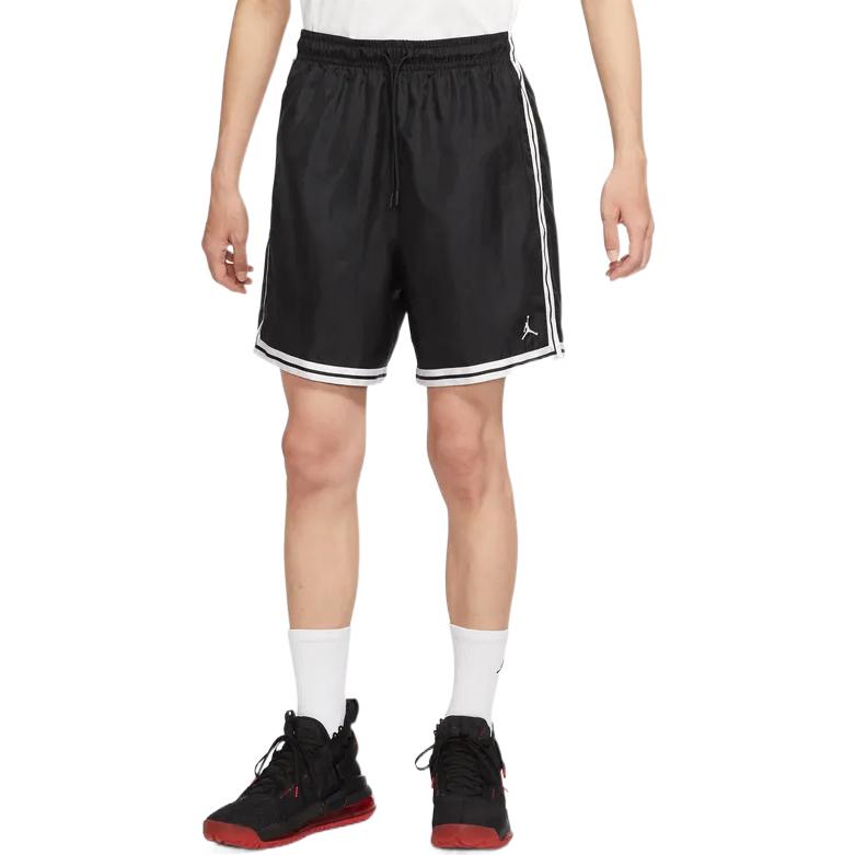 Men's Air Jordan SS22 Sports Running Gym Stripe Drawstring Shorts Black DQ7355-010