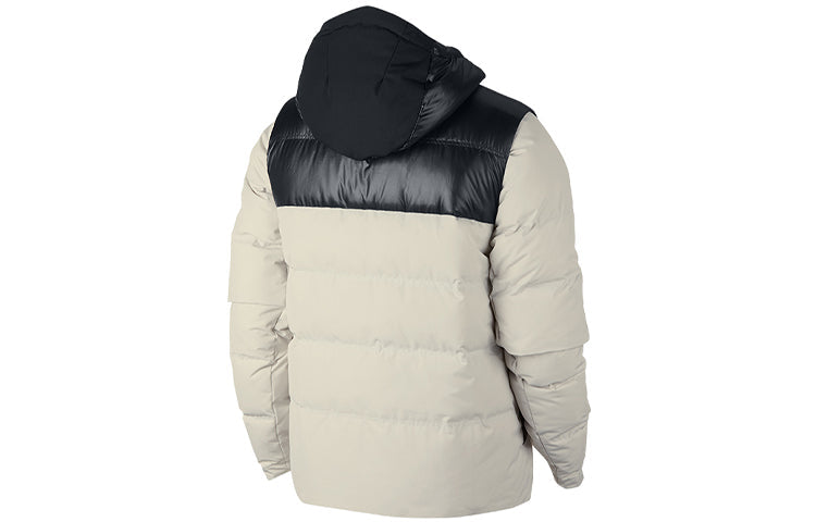 Air Jordan protection against cold Stay Warm hooded Colorblock Casual Sports Down Jacket White 924676-072