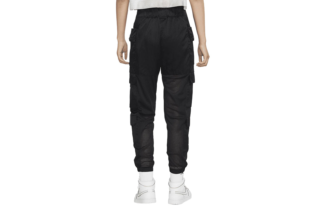 (WMNS) Air Jordan Heatwave Utility Contrasting Colors Multiple Pockets Mesh Casual Long Pants/Trousers Black DD0281-010