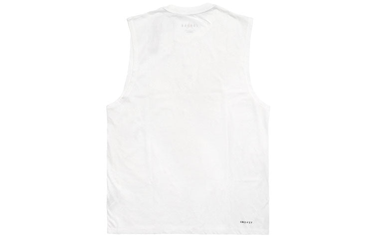 Air Jordan Casual Breathable Running Solid Color Sports Basketball Breathable Vest White DM1828-100