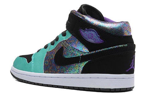 (GS) Air Jordan 1 Mid 'Atomic Teal Ultraviolet' 555112-309