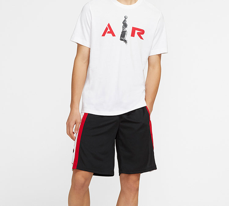 Air Jordan Flying Man Dunk Printing Short Sleeve White T-Shirt CZ2330-100