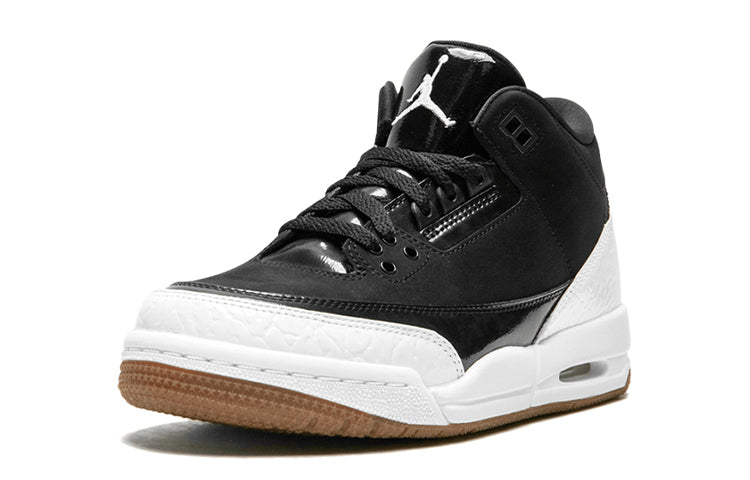 (GS) Air Jordan 3 Retro 'Black White' 441140-022