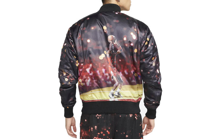 Air Jordan Loose Casual Printing Long Sleeves Jacket Black DC9655-010