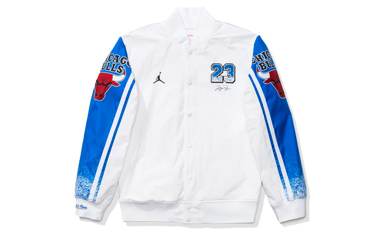 Air Jordan x Mitchell & Ness Mj Dunk Champ Jacket For Men White CW0884-100