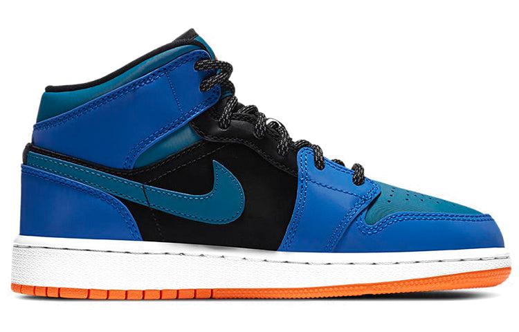 (GS) Air Jordan 1 Mid 'Racer Blue Green Abyss' 554725-440