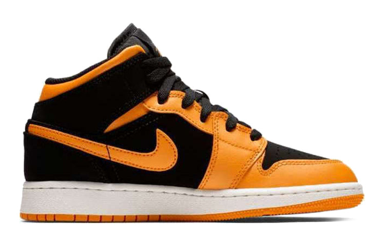 (GS) Air Jordan 1 Mid 'Black Orange Peel White' 554725-081