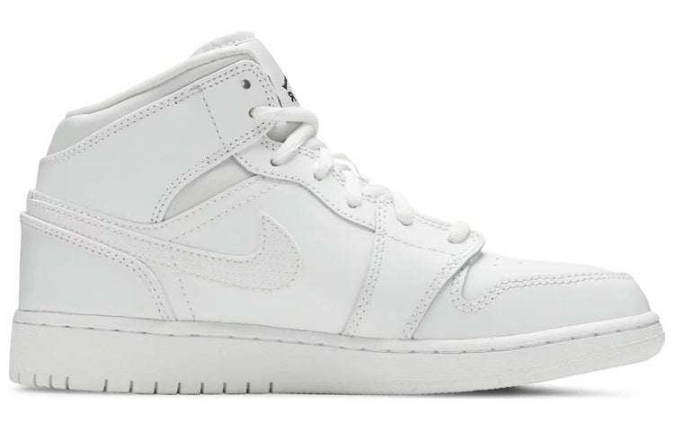 (GS) Air Jordan 1 Retro Mid 'White' 554725-110