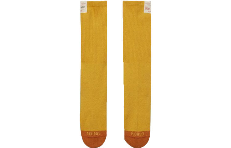 Air Jordan x Union Crossover Logo Solid Color Sports Socks Unisex One Pair Yellow DA2563-710