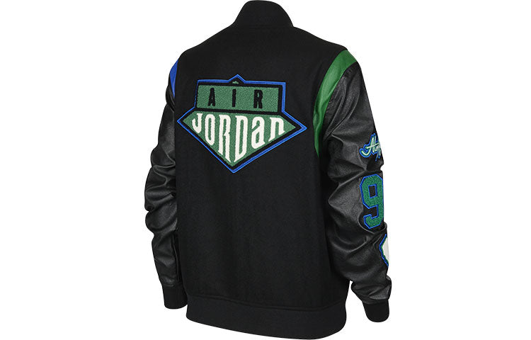 (WMNS) Air Jordan x Aleali May Stand-up Collar Baseball Jacket Black DC2435-010