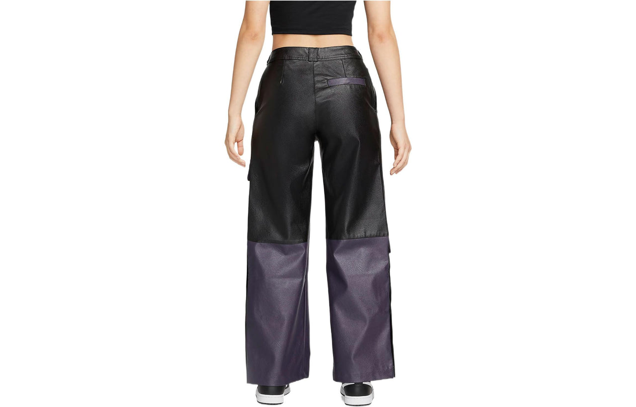 (WMNS) Air Jordan Splicing Multiple Pockets Colorblock Buckle Straight Casual Pants/Trousers Purple DJ2720-010