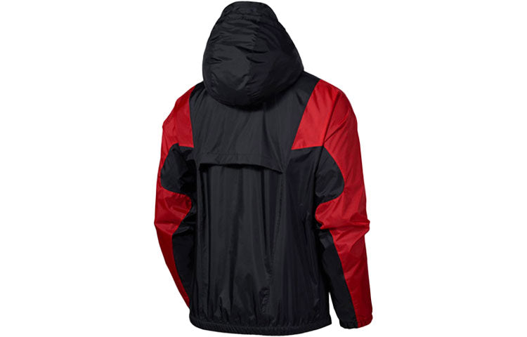 Air Jordan Contrasting Colors Casual Sports Hooded Jacket Black DA9833-010