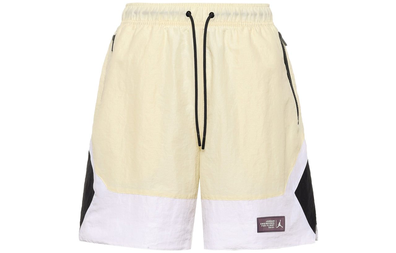 Air Jordan 23 Engineered Woven Contrasting Colors Basketball Breathable Sports Shorts Beach Light Yellow CV3155-234