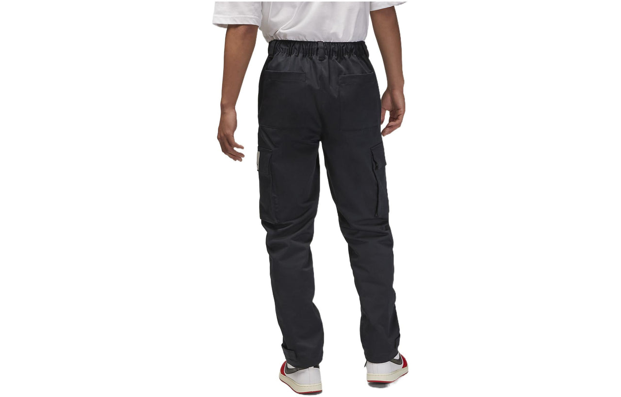 Air Jordan Button Closure Design Casual Pants Men's Black DQ7343-010