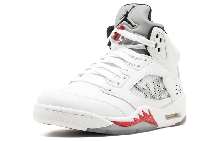 Air Jordan 5 Retro x Supreme 'White' 824371-101