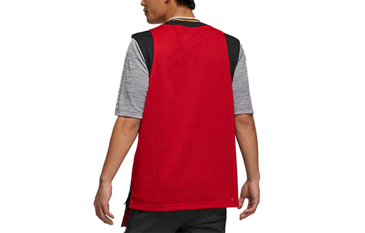 Air Jordan Solid Color Logo Casual Sports Vest Red DM1832-010