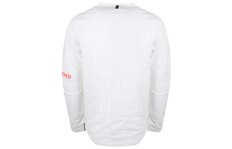 Air Jordan 23 Engineered Quilted Round Neck Pullover logo Sports Long Sleeves White AJ1055-100