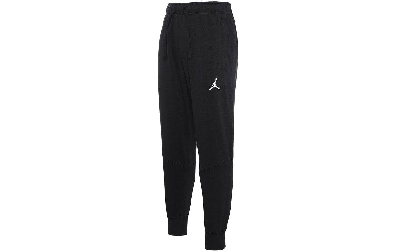 Men's Air Jordan Solid Color Logo Printing Lacing Bundle Feet Casual Sports Pants/Trousers/Joggers Autumn Black DQ7333-010