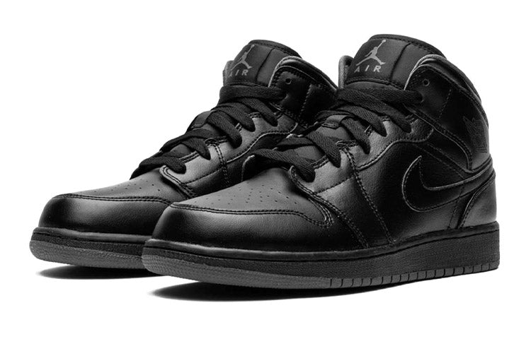 (GS) Air Jordan 1 Retro Mid 'Black Dark Grey Outsole' 554725-021