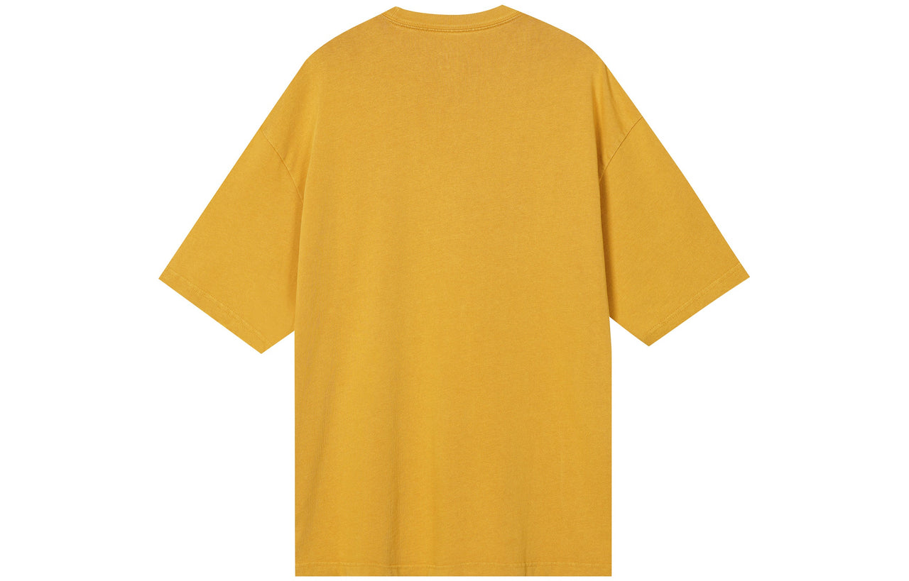 Men's Air Jordan FW22 Logo Label Loose Round Neck Short Sleeve Yellow T-Shirt DZ0605-712