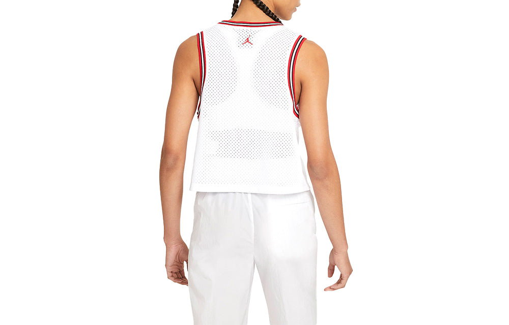 (WMNS) Air Jordan Essential Knit Net Ventilate Basketball Jersey 'White' DD0286-100