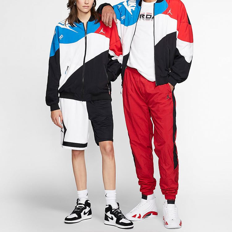 Air Jordan Legacy aj4 lightweight logo Printing Sports Splicing Jacket 'Usa' CQ8308-010