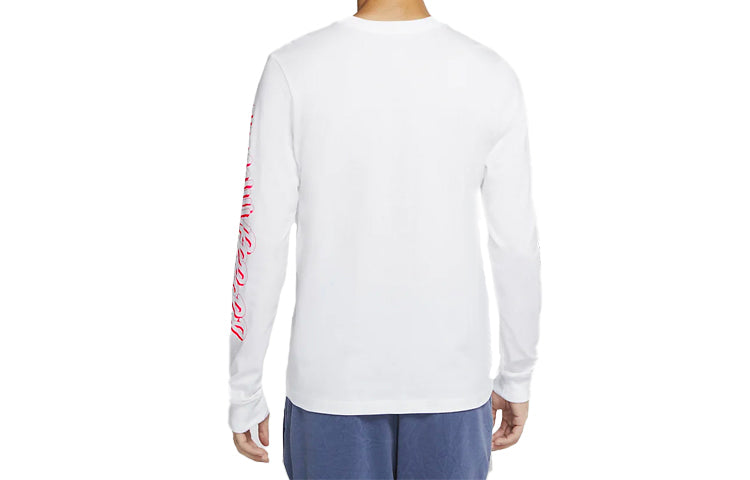 Air Jordan 23 Air Printing Casual Sports Round Neck Long Sleeves White CT3662-100