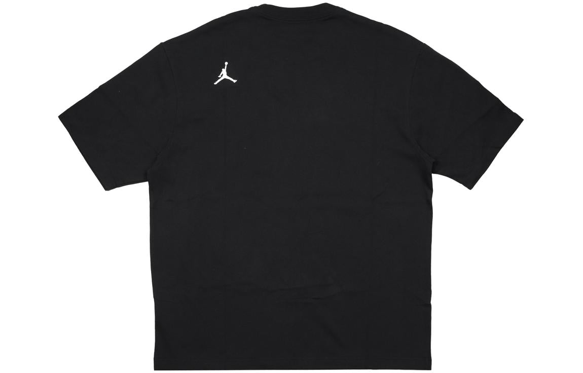 Air Jordan 23 Engineered Casual Breathable Large Logo Printing Round Neck Short Sleeve Black DO8895-010