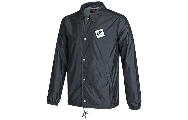 Air Jordan Alphabet Printing Woven logo Sports Jacket Black CZ4825-084