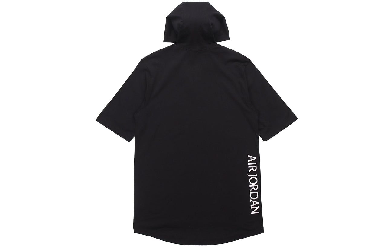 Air Jordan Sports hooded Short Sleeve Black CJ6603-010