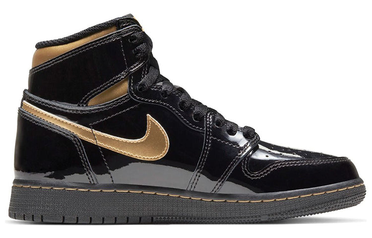 (GS) Air Jordan 1 Retro High OG 'Black Metallic Gold' 575441-032