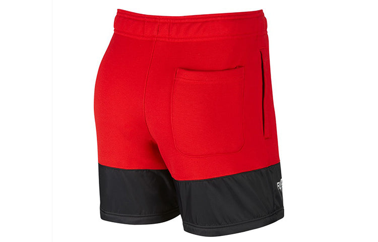 Air Jordan 4 Legacy Knit Basketball Sports Shorts 'Black Red' CI0261-657