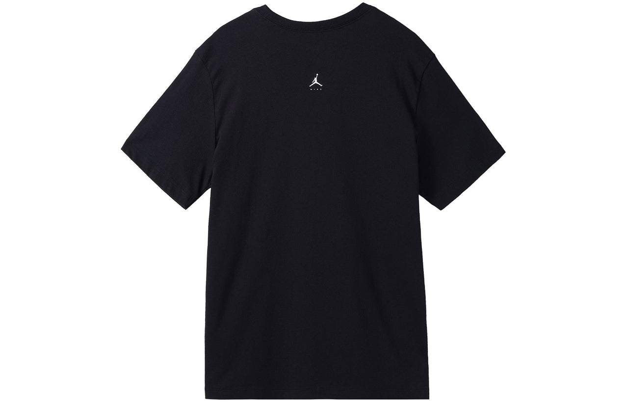 Air Jordan Alphabet Round Neck Short Sleeve T-Shirt Men's Black DQ7367-010