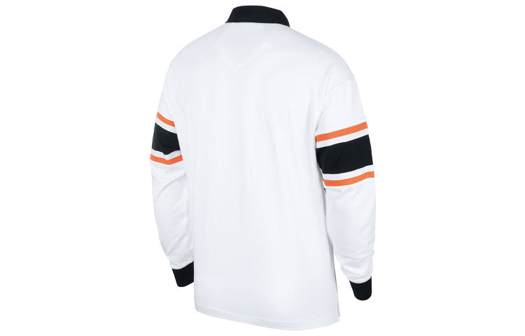 Air Jordan Logo Rugby Long Sleeves Polo Shirt 'White' BQ5670-100