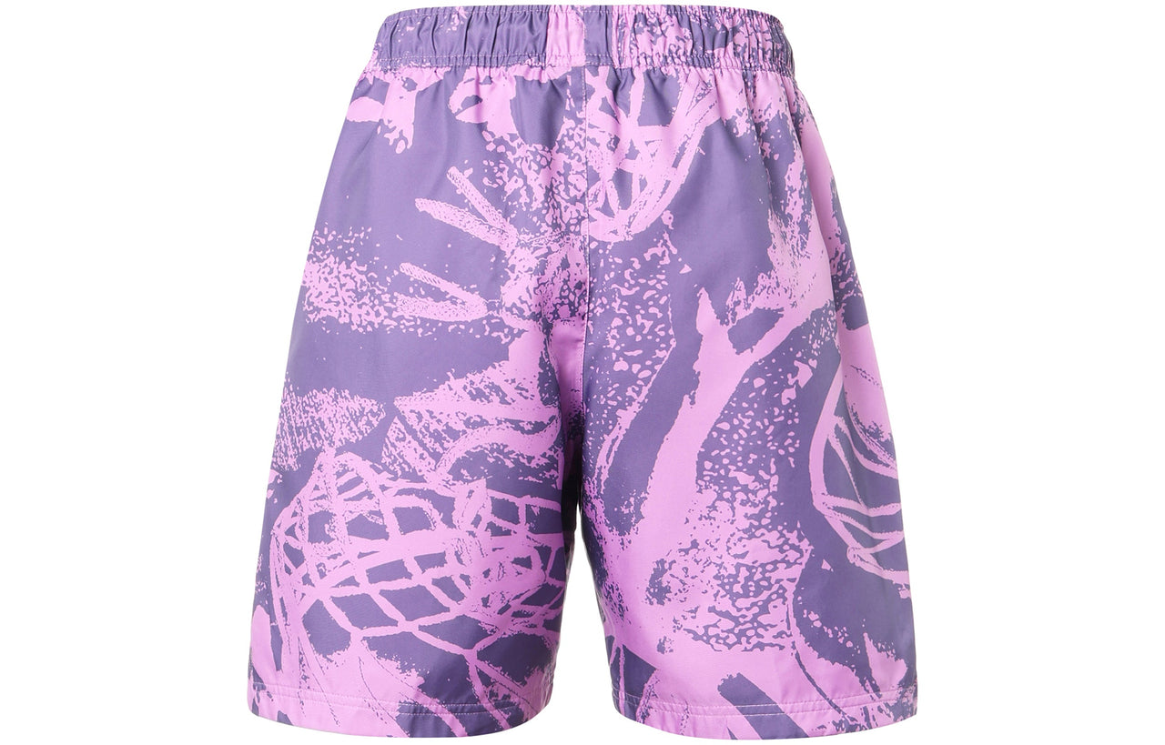 Air Jordan Flight Full Print Basketball Sports Woven Drawstring Shorts Purple CZ4750-591