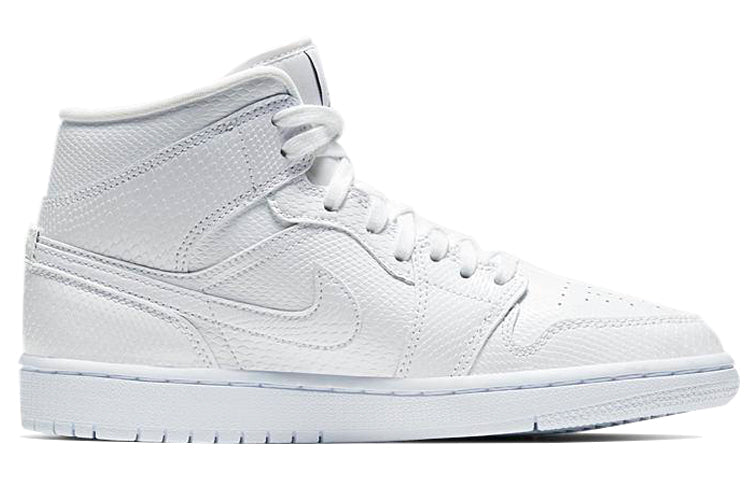 (WMNS) Air Jordan 1 Mid 'White Snakeskin' BQ6472-110