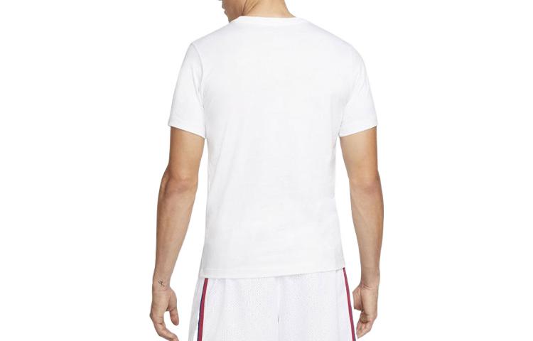 Men's Air Jordan Casual Pattern Logo Printing Round Neck Pullover Short Sleeve White T-Shirt DV5537-100