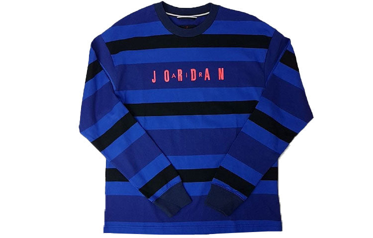 Air Jordan Sport Dna Casual Stripe Pullover Sports Long Sleeves Blue CV1143-470