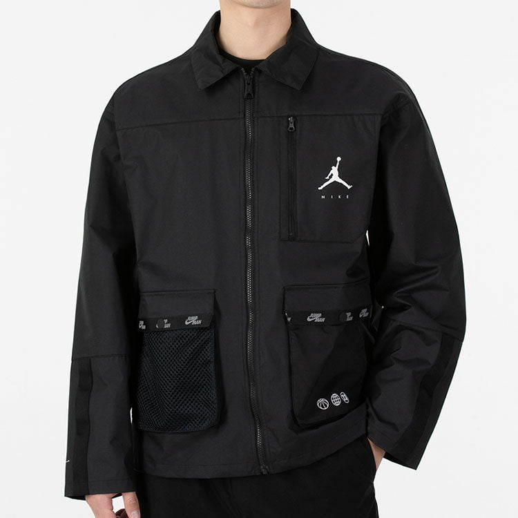 Air Jordan SS22 Cargo Sports lapel Jacket Black DJ0243-010