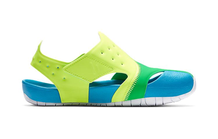 (PS) Air Jordan Flare Casual Colorblock Green Blue Yellow Sandals 'Green Blue Yellow' CI7849-300