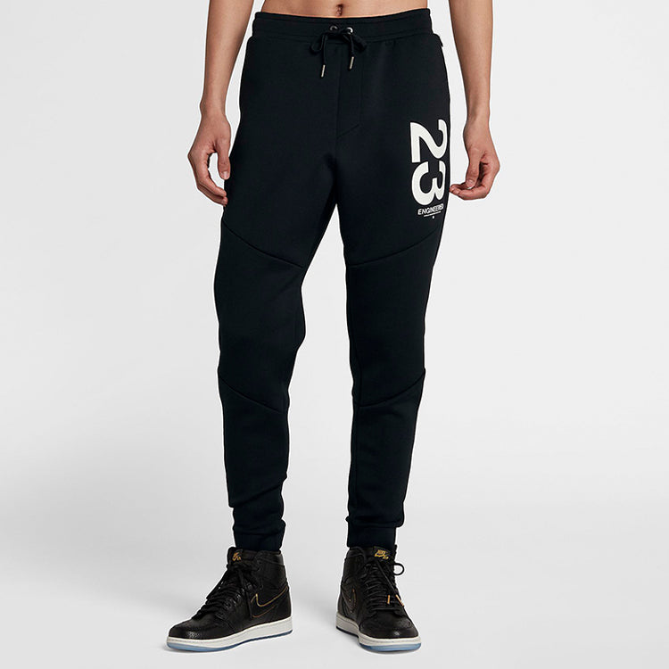 Air Jordan 23 Flight Space Cotton Athleisure Casual Sports Long Pants Black BQ4645-010