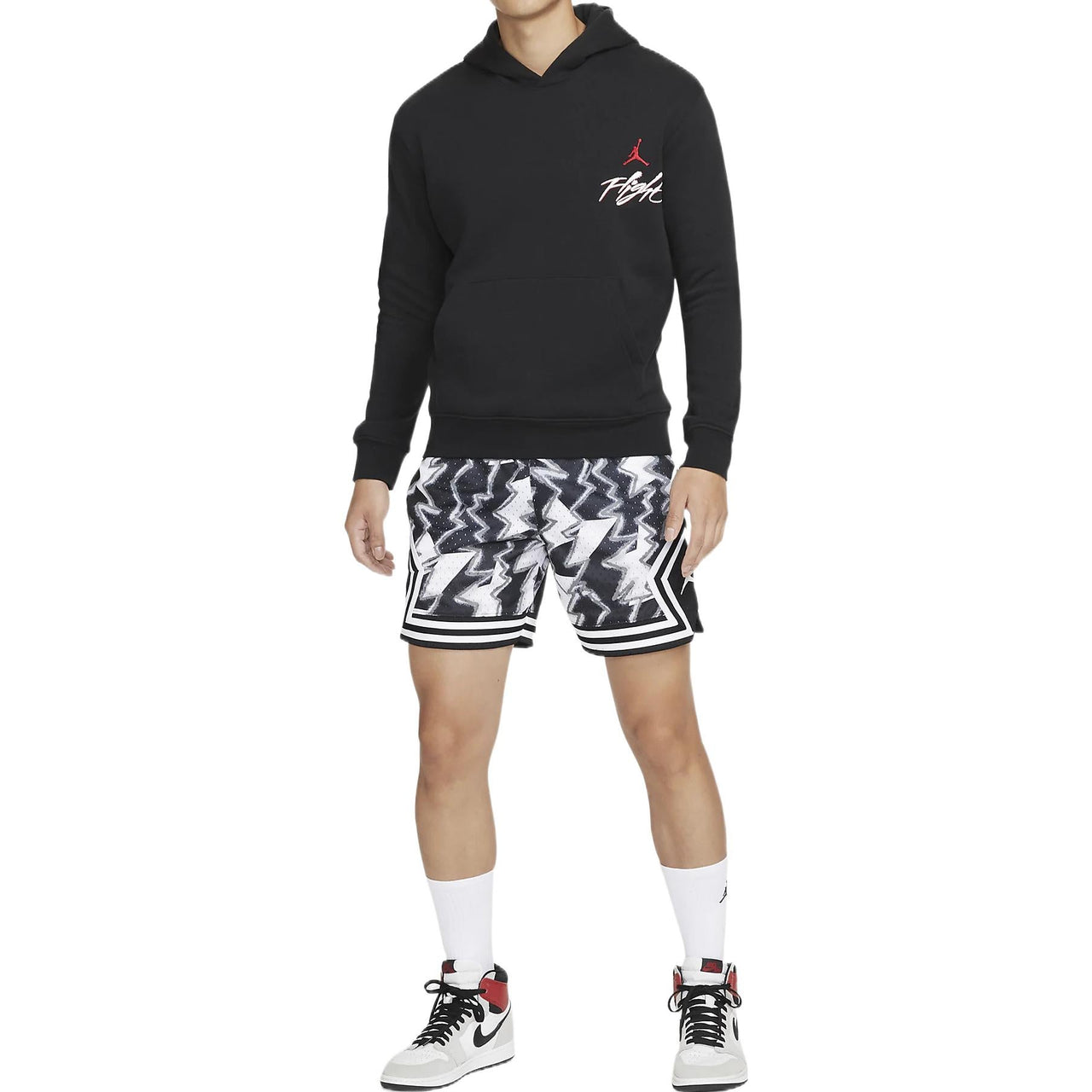 Air Jordan Graphic Fleece Pullover Flight Hoodie 'Black' DQ7506-011