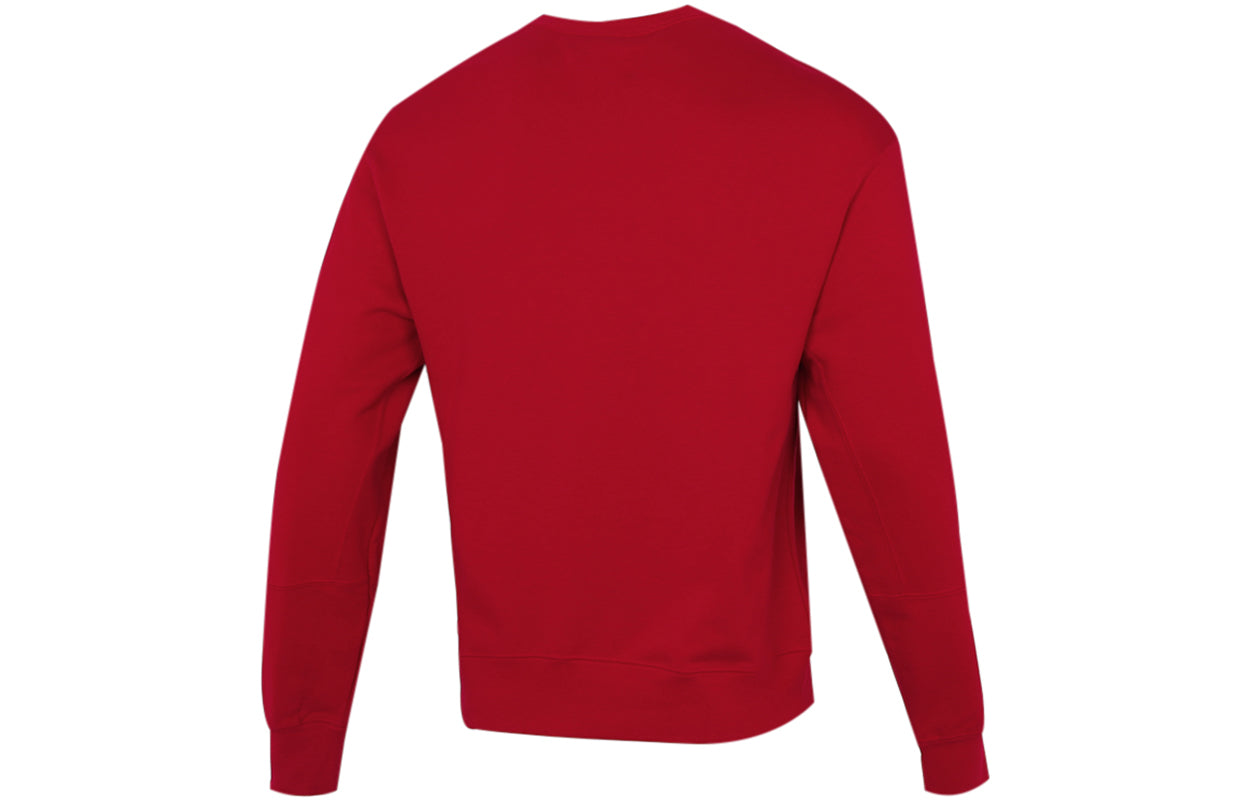 Men's Air Jordan Casual Sports Alphabet Printing Round Neck Pullover Red DA7195-677